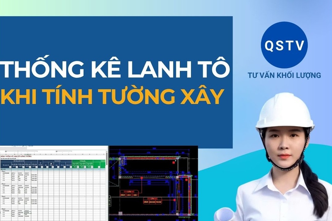 Bài hướng dẫn: Thống kê lanh tô khi tính tường xây