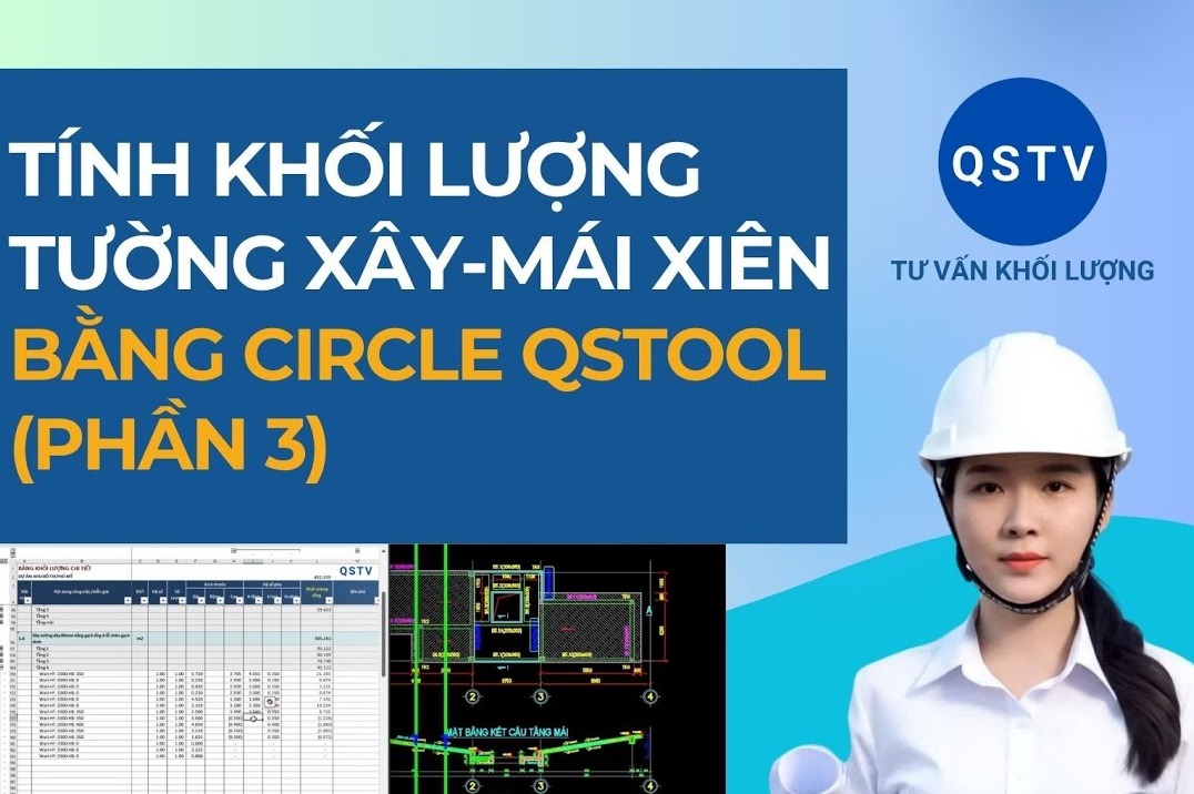 Bài hướng dẫn: Tính khối lượng tường xây: Phần mái xiên (phần 3)